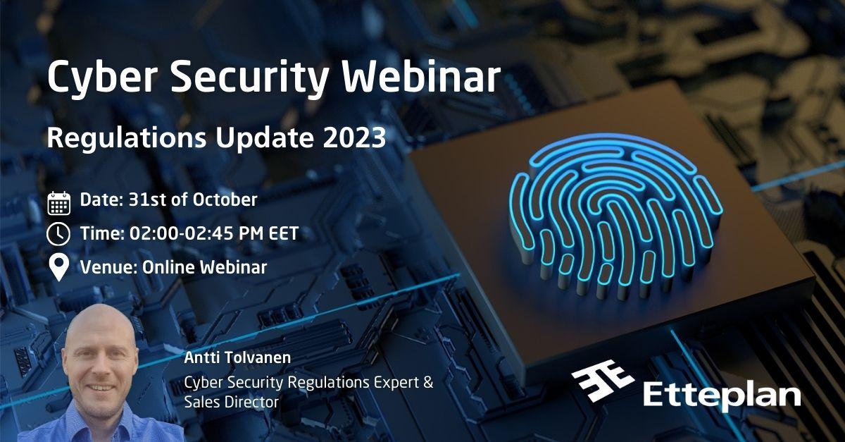 Cyber security regulations webinar 2023